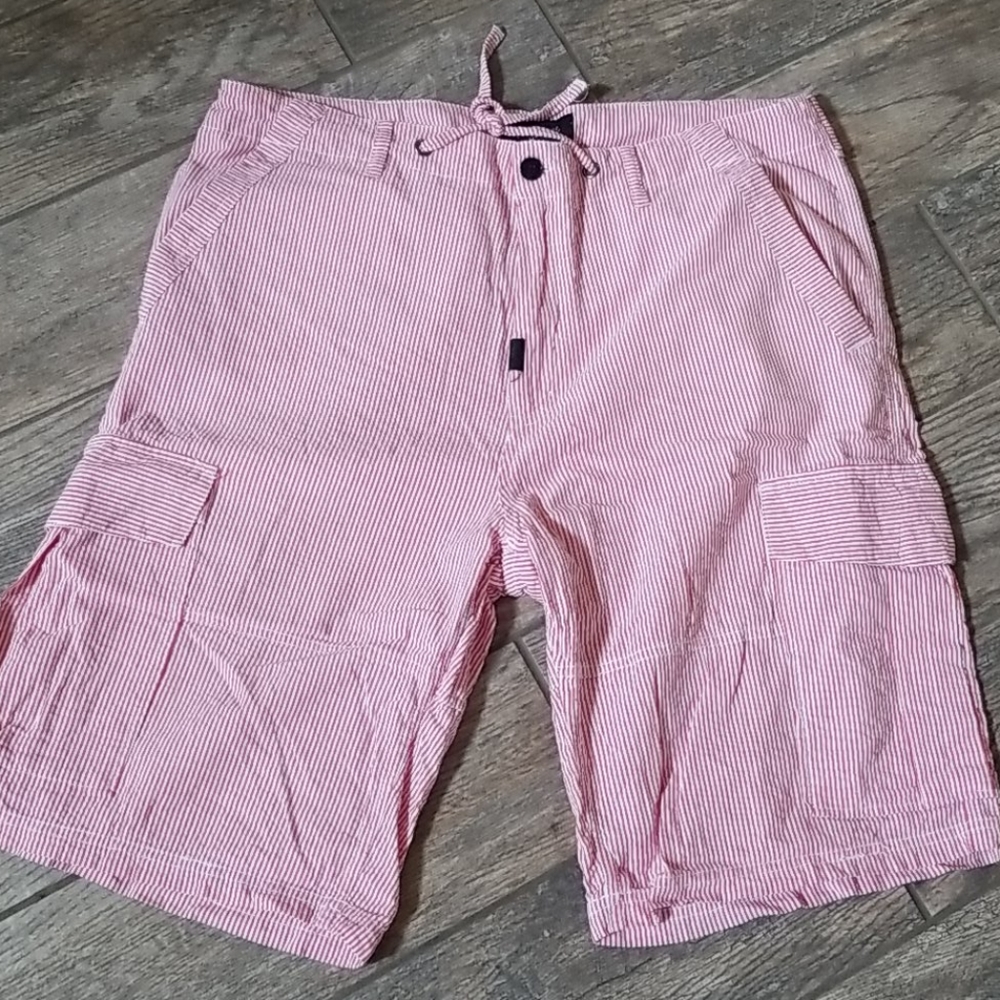 Red/White Cargo Shorts